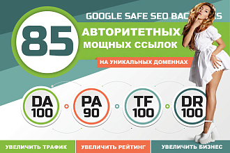 85 вечных ссылок с TF100, DA100, вывод в топ Google, ручная работа