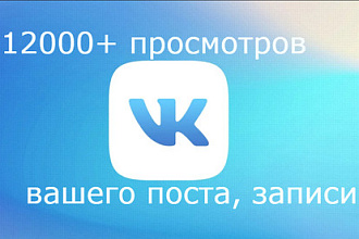 Больше 12000 просмотров вашего поста вконтакте