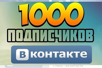 1000 подписчиков ВК