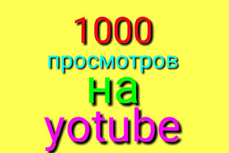 1000 просмотров на ютуб. За 1 час