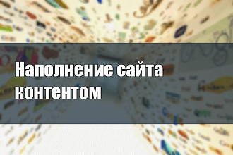 Наполнение сайта контентом