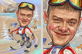 Рисую шарж по фото