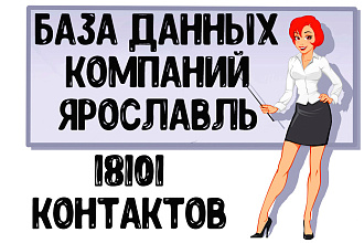 База данных компаний г. Ярославль Актуальность январь 2021