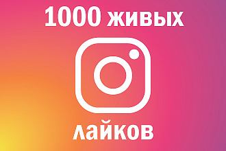 1000 живых лайков в Инстаграм