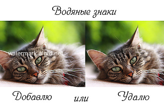 Удаляю водяные знаки, надписи с 15 фото, картинок за 1 день