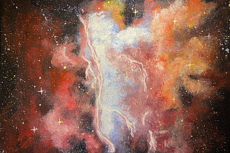 Нарисую космос для интерьера
