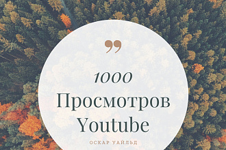 1000 реальных просмотров Youtube с гарантией