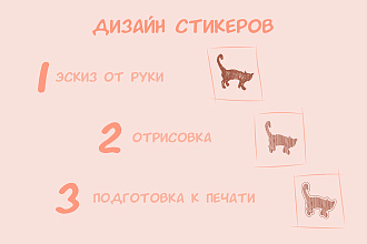 Создам дизайн наклеек, стикеров, переводных татуировок