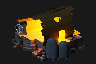 Создам 3D модель low poly, high poly