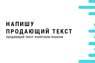 Продающий текст понятным языком. До 3000 символов