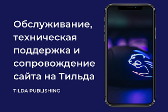 Обслуживание, техническая поддержка и сопровождение сайта на Тильда