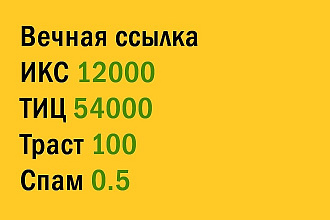 Размещу ссылку с ИКС 12000 ТИЦ 54000