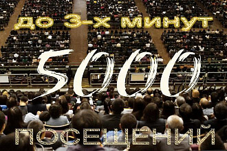 Организую 5000 Посещений до 3х минут на каждое