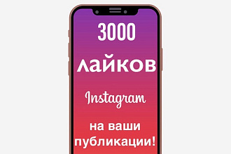 Лайки в Instagram 3000 Раскрутка