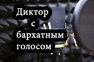 Диктор, бархатный бас - баритон