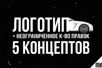 Разработка логотипа, уникальные варианты, неограниченные правки