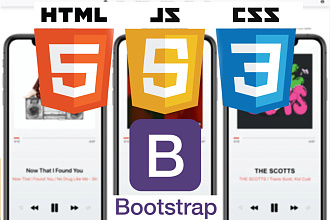 Верстка по psd макету на HTML+CSS+Bootstrap+JS