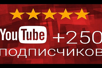 250 подписчиков на YouTube