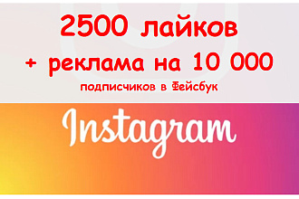 Лайки в Инстаграм - Поставлю 2500 отметок за 500 рублей + бонус