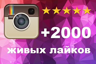 2000 Качественных лайков instagram