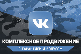 Комплексное продвижение Вконтакте. 500 подписчиков, 500 лайков+ бонусы