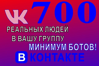 Подписчики вк в группу, новые люди, минимальное количество ботов