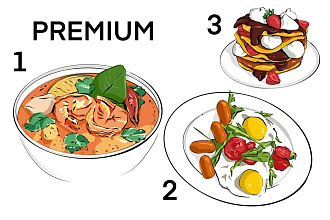 Нарисую иллюстрацию еды, food иллюстрация