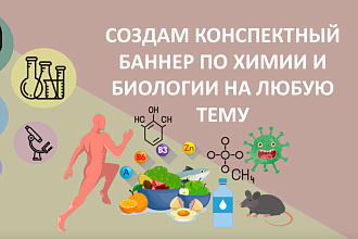 Создам конспектный баннер ПО ХИМИИ И биологии НА ЛЮБУЮ ТЕМУ