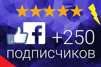 250 подписчиков на паблик FanPage в Фейсбук