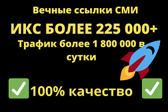 Ссылки СМИ сайты. ИКС базы более 225 000
