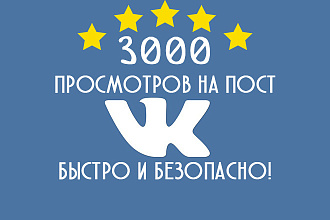 3000 просмотров на пост VK
