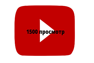 1500 реальных просмотров Youtube