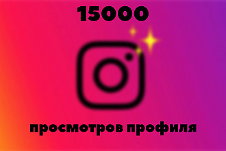 Охват, показы и посещение профиля - 15000 просмотров Instagram