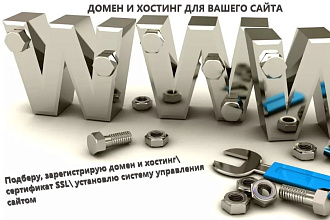 Домен и хостинг для вашего сайта. Подберу, зарегистрирую Установлю CMS