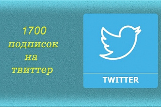 1700 подписчиков на аккаунт в Twitter