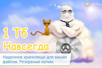 Облако Mail.ru на 1 Тб, навсегда