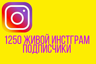 1250 русскоязычных инстаграм подписчиков
