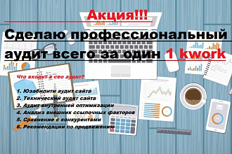Сделаю профессиональный аудит сайта, комплексный аудит сайта