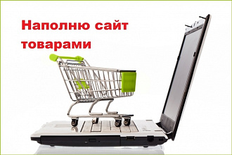 Наполнение сайта товарами