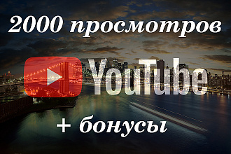 2000 живых рекламных просмотров на youtube