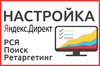 Полная настройка Яндекс Директ Поиск + РСЯ + Ретаргетинг Под Ключ