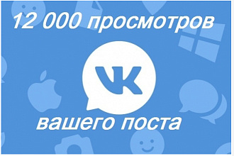 12000 Просмотров вашего поста вконтакте