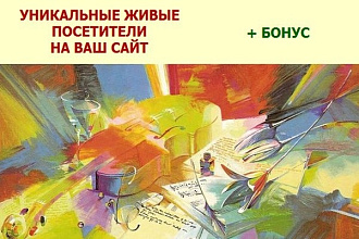 Привлечение живых уникальных посетителей на Ваш сайт + Бонус