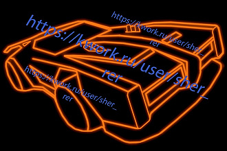 Продам 3 картинки в неоновом стиле, на тему игры Rocket League