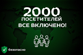 2000 уникальных и качественных посетителей - ВСЕ включено