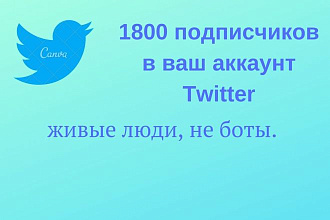 1700 подписчиков в ваш аккаунт Twitter