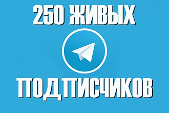 Сделаю вам 250 подписчиков на канал в Telegram