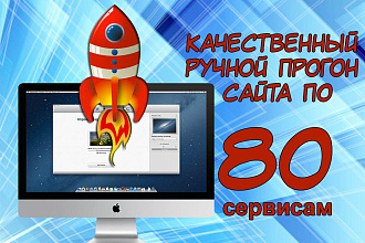 Качественный ручной прогон вашего сайта по 80 сервисам