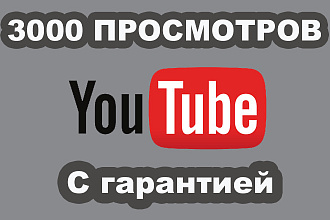 3000 просмотров на ЮТУБ. Живые просмотры с гарантией