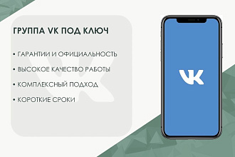 Группа VK, ВК под ключ. Создание, оформление, наполнение